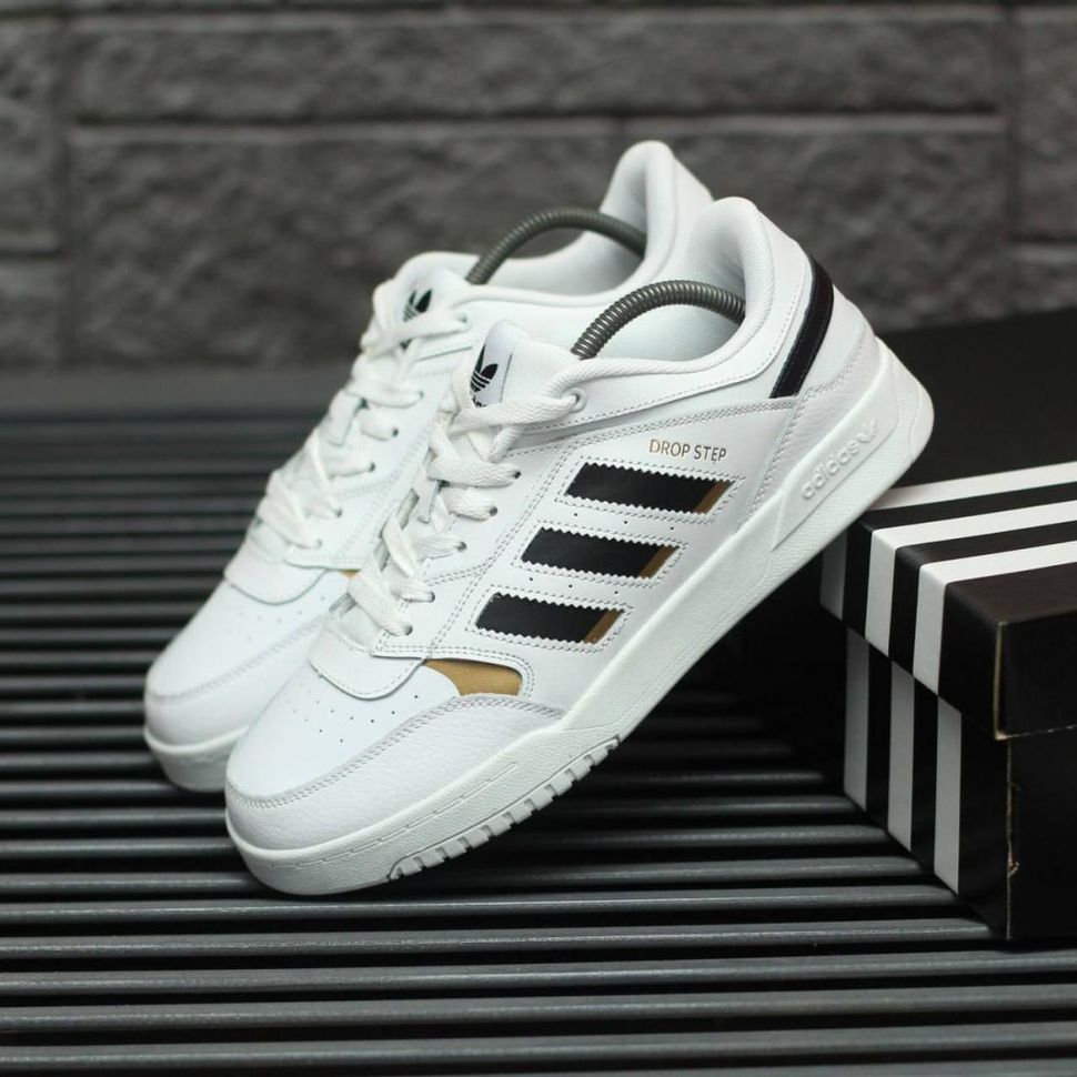 Кросівки Adidas Drop Step White Gold Black 8981 фото