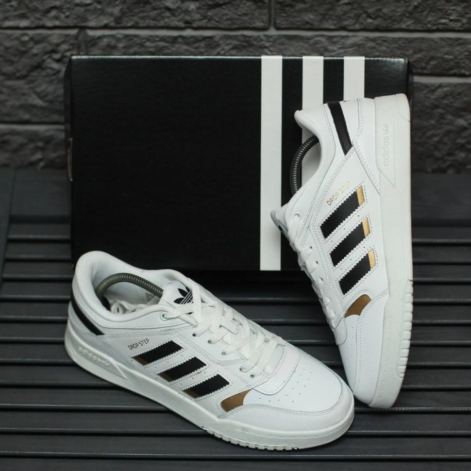 Кросівки Adidas Drop Step White Gold Black 8981 фото