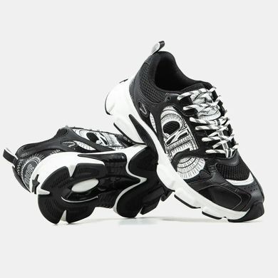 Dior Chrono Sneaker Black White Sketch Logo, 36
