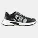 Dior Chrono Sneaker Black White Sketch Logo, 36
