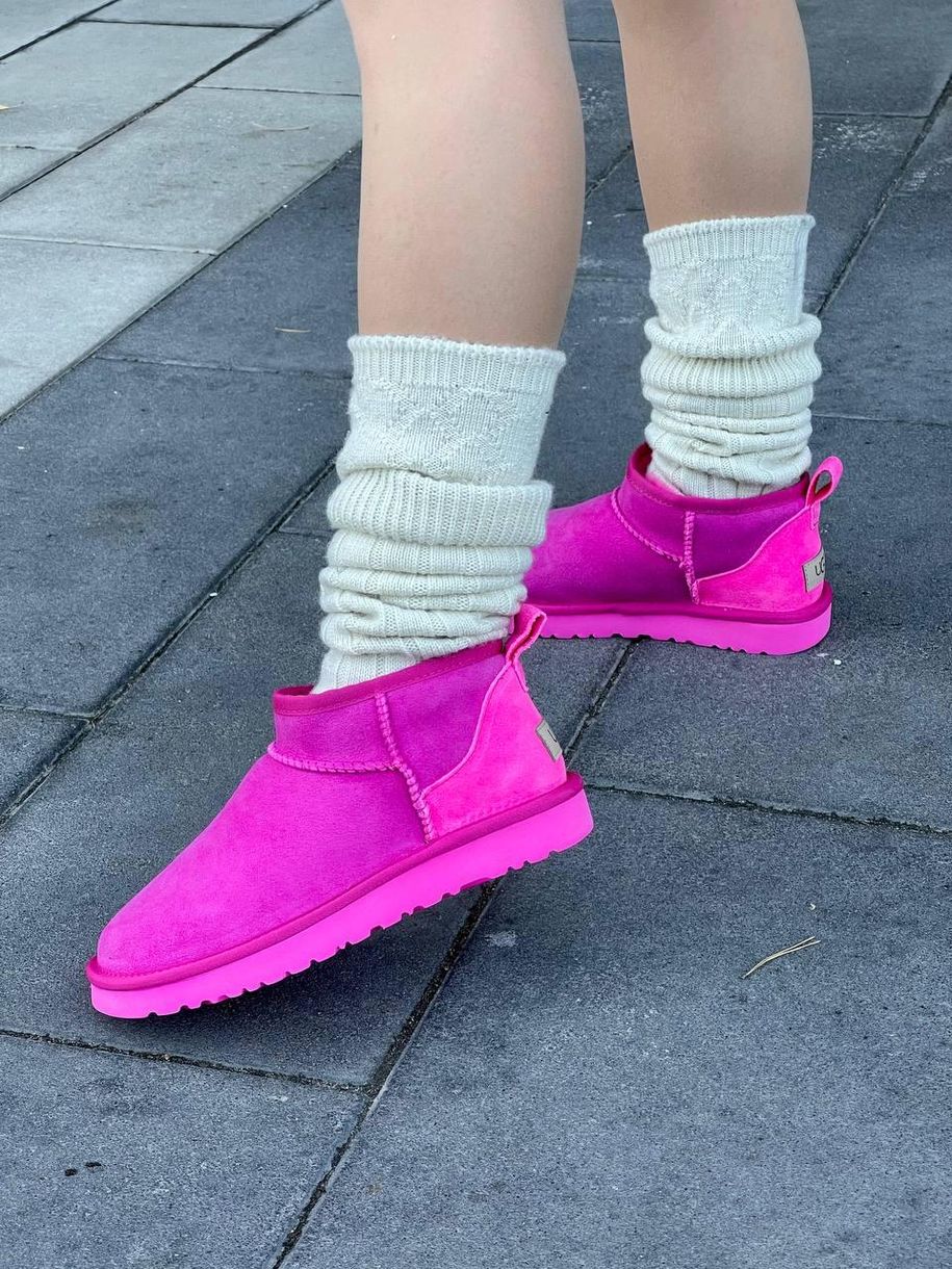 Зимові чоботи Ugg Ultra Mini Pink 9892 фото