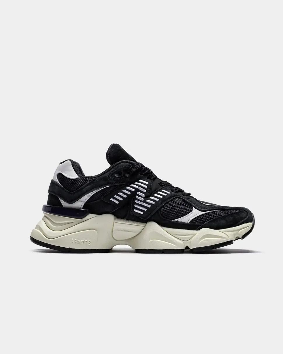 New Balance 9060 Black Suede Cream Sole