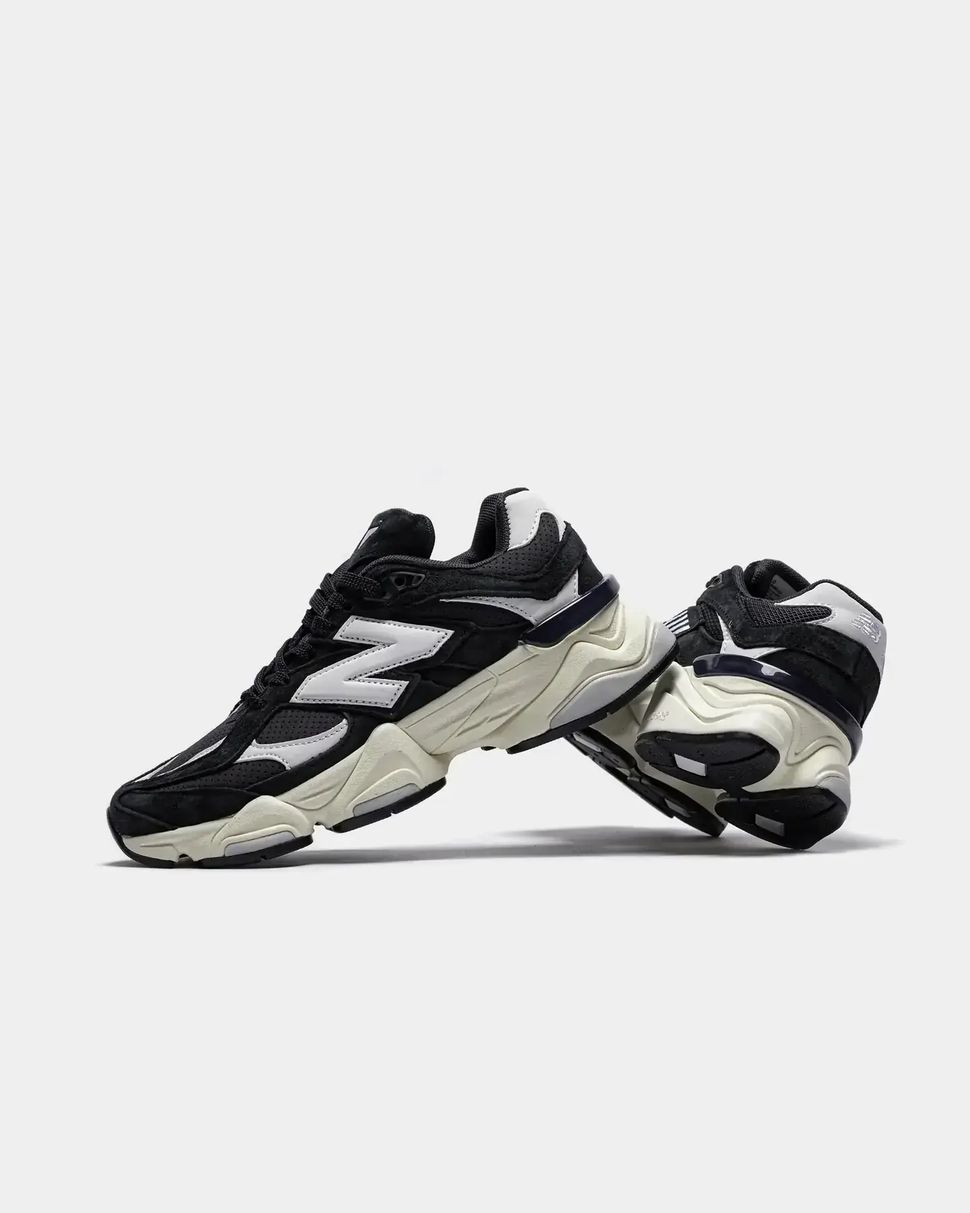 New Balance 9060 Black Suede Cream Sole