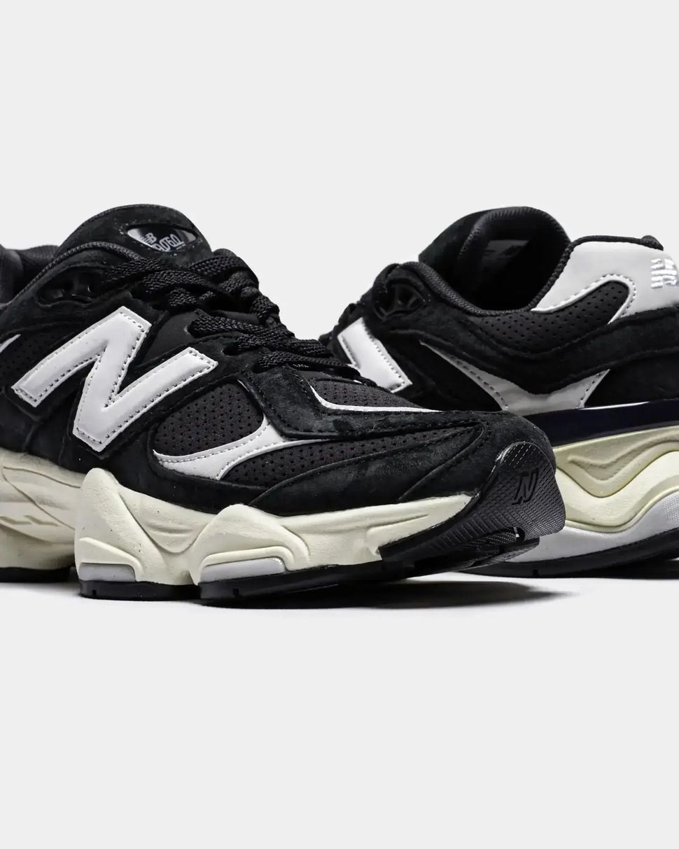 New Balance 9060 Black Suede Cream Sole