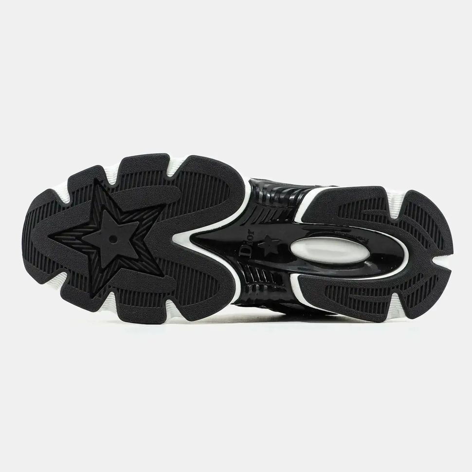 Dior Chrono Sneaker Black White Sketch Logo, 36