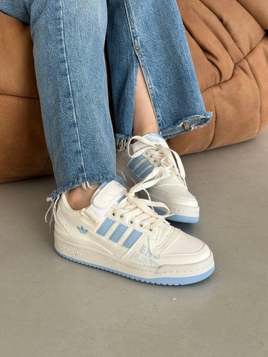 Кросівки Adidas Forum Low White Blue v2 9816 фото