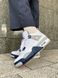Баскетбольные кроссовки Nike Air Jordan 4 White Grey Black v2 9632 фото 3