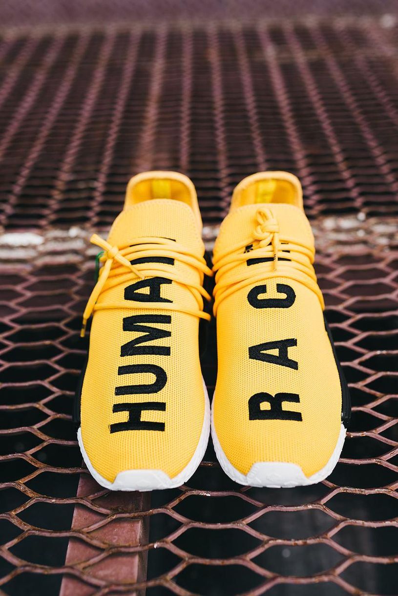 Кроссовки Adidas NMD Human Race Yellow White 2659 фото