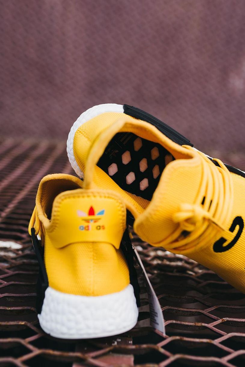 Кроссовки Adidas NMD Human Race Yellow White 2659 фото