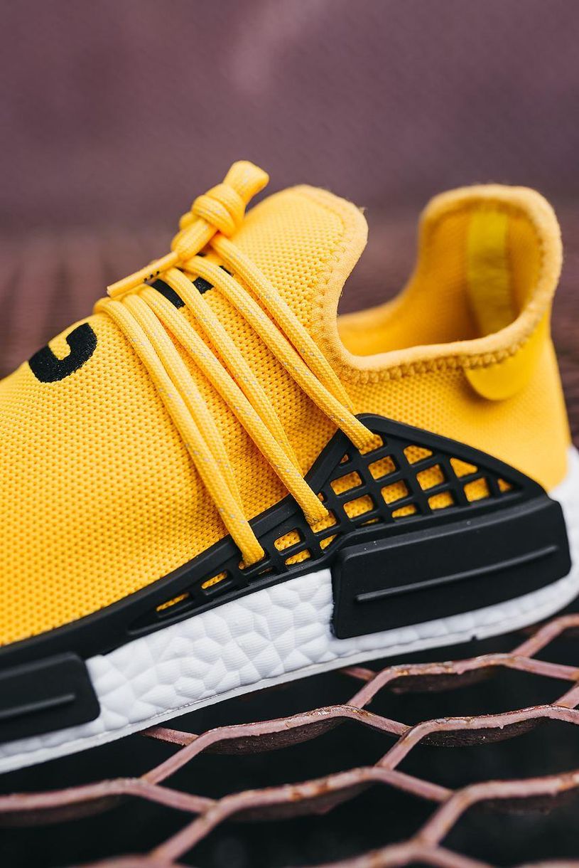 Кроссовки Adidas NMD Human Race Yellow White 2659 фото