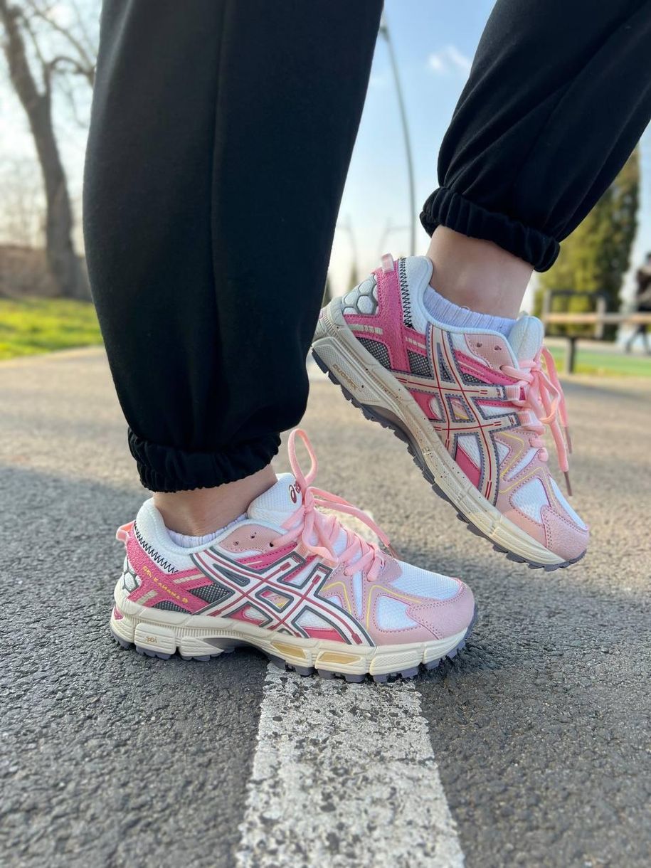 Кросівки бежеві з рожевим Asics Gel-Kahana 8 Beige Pink V2 10462 фото