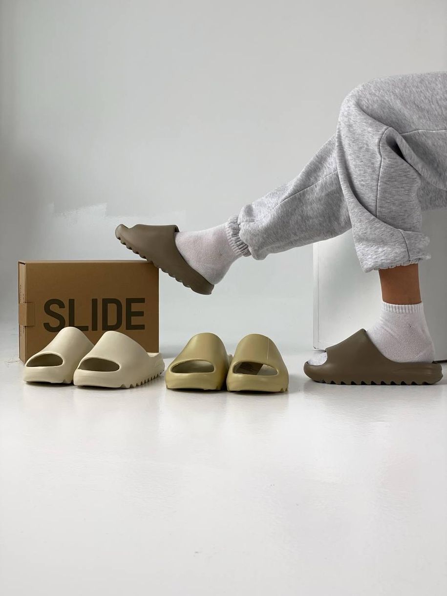 Шльопанці Adidas Yeezy Slide Earth Brown 3317 фото