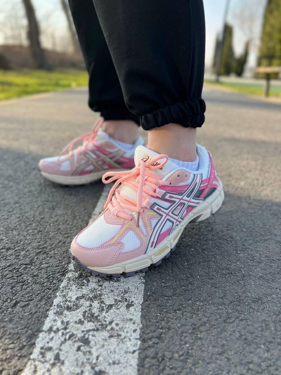 Кросівки бежеві з рожевим Asics Gel-Kahana 8 Beige Pink V2 10462 фото