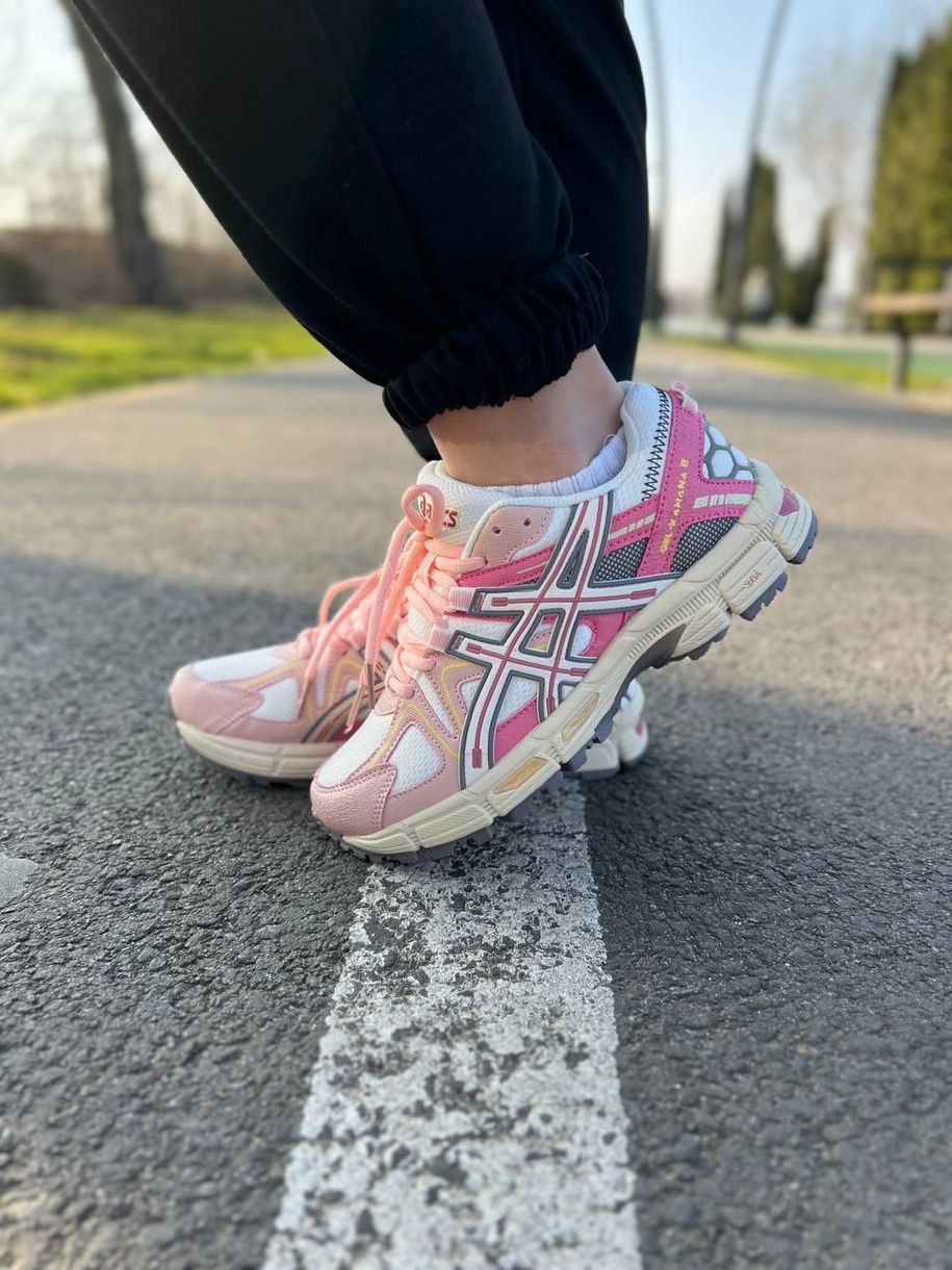 Кросівки бежеві з рожевим Asics Gel-Kahana 8 Beige Pink V2 10462 фото