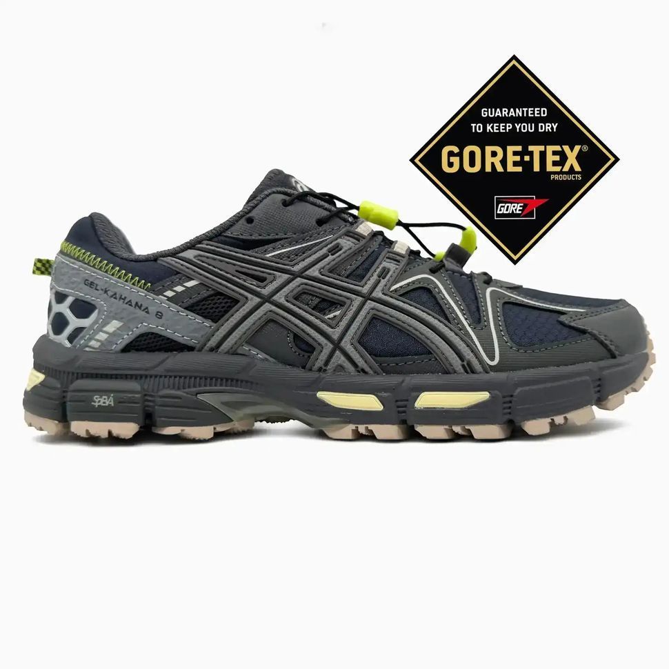 Asics Gel-Kahana 8 Black Grey Green Gore-Tex