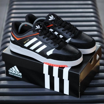 Кросівки Adidas Drop Step Black White Orange 8980 фото