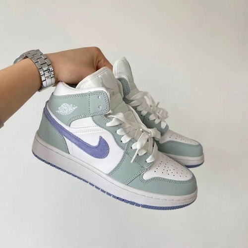 Nike Air Jordan 1 Green White Violet 7564 фото