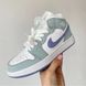 Баскетбольні кросівки Nike Air Jordan 1 Green White Violet 7564 фото 3