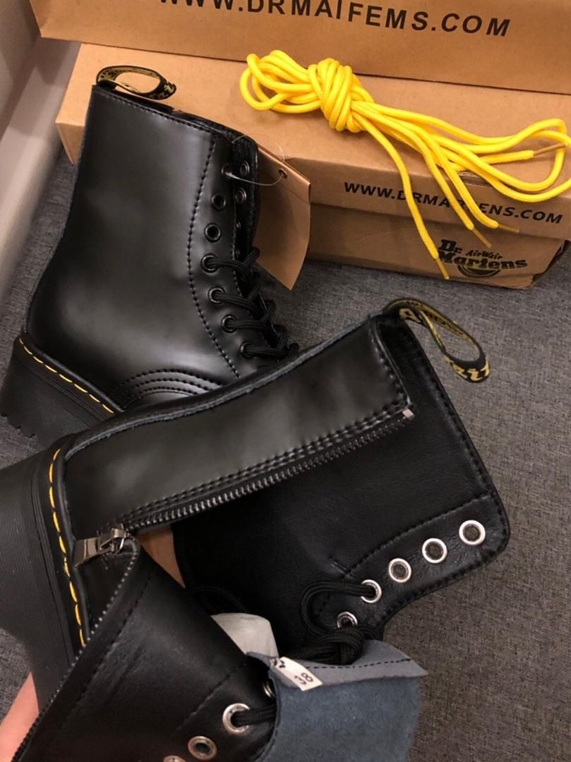 Ботинки Dr. Martens JADON Black No Logo (Термо Змійка) 4346 фото