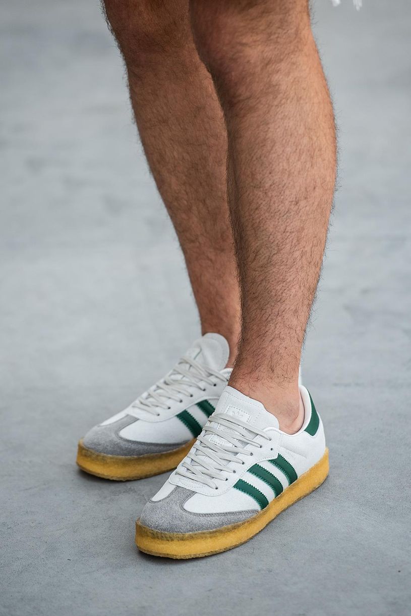 Кеды Adidas Samba x Ronnie Fieg x Clarks White Green 9255 фото