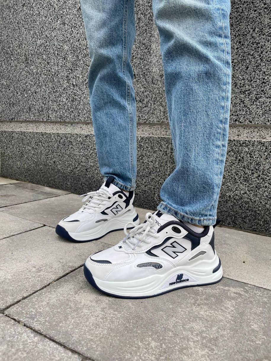 Кроссовки New Balance 990 White Blue Silver 8439 фото