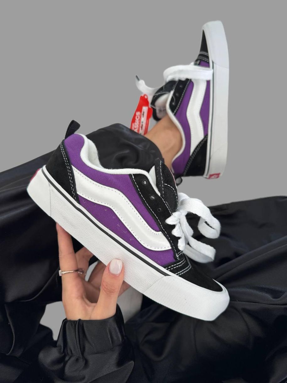 Кеди фіолетові з чорним Vans KNU Purple Black 11129 фото