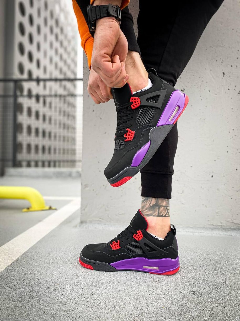 Баскетбольні кросівки Nike Air Jordan Retro 4 Raptors Drake Ovo 7728 фото