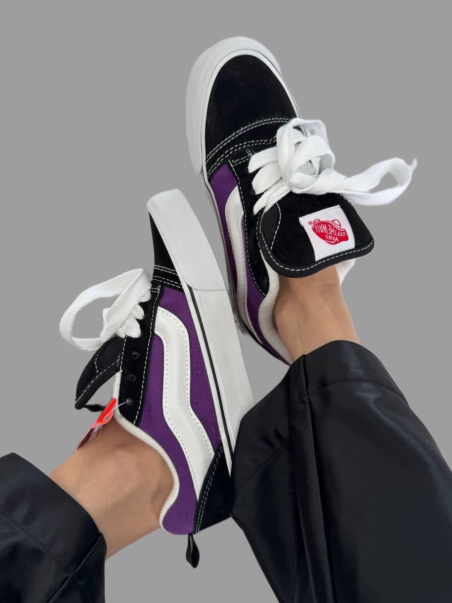 Кеди фіолетові з чорним Vans KNU Purple Black 11129 фото