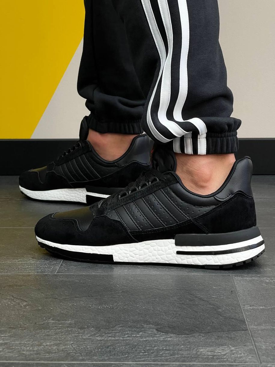 Кросівки Adidas ZX500 RM Black White 8116 фото