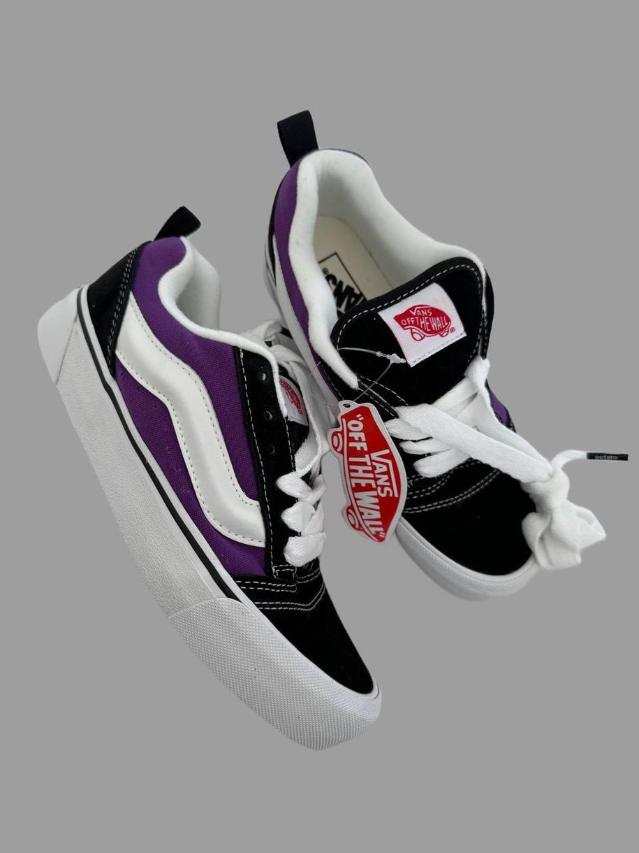 Кеди фіолетові з чорним Vans KNU Purple Black 11129 фото