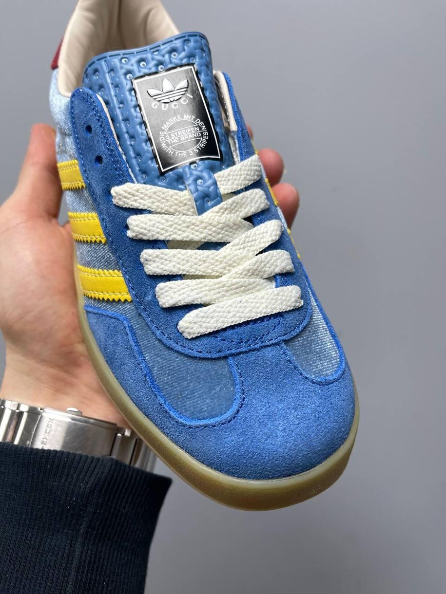 Кроссовки Adidas x Gucci Gazelle Blue 2284 фото