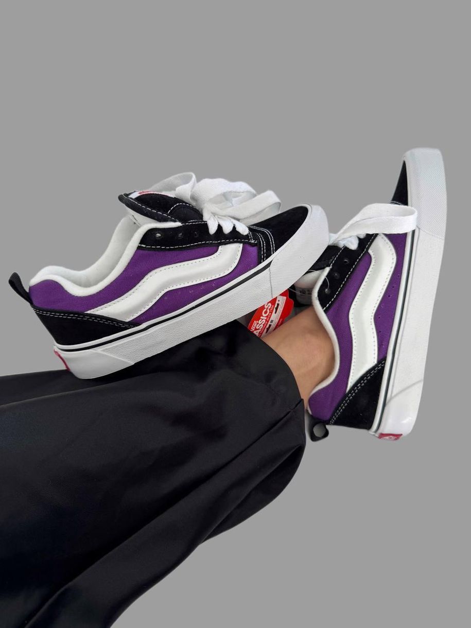 Кеди фіолетові з чорним Vans KNU Purple Black 11129 фото