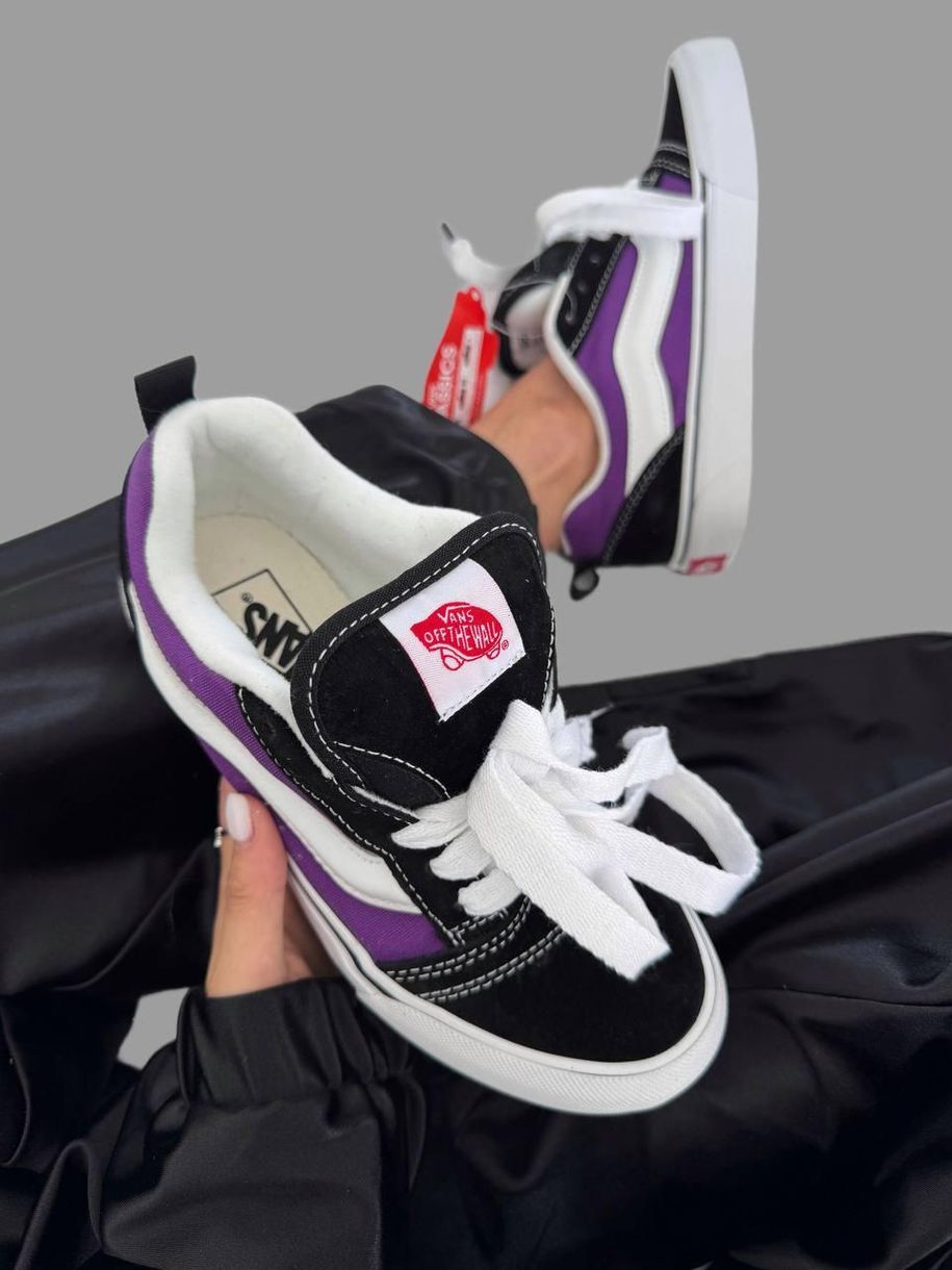 Кеди фіолетові з чорним Vans KNU Purple Black 11129 фото