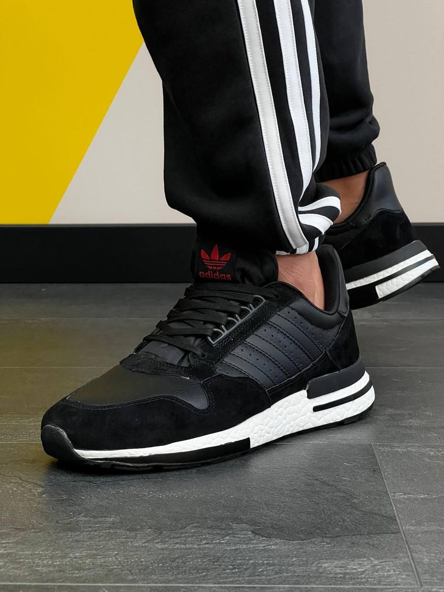 Кросівки Adidas ZX500 RM Black White 8116 фото