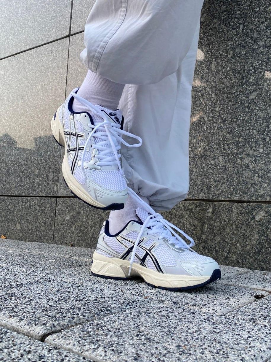 Кросівки Asics Gel-1130 White Black Beige 9782 фото