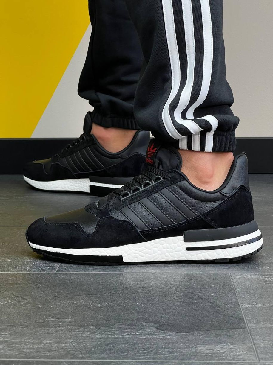 Кросівки Adidas ZX500 RM Black White 8116 фото