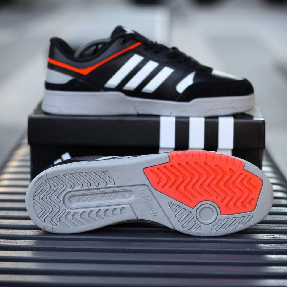 Кросівки Adidas Drop Step Black White Orange 8980 фото