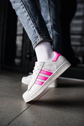 Кросівки Adidas Superstar White Pink 2891 фото