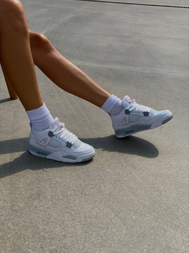 Nike Air Jordan Retro 4 White Light Pink 8191 фото