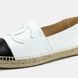 Chanel Leather Espadrilles White Black