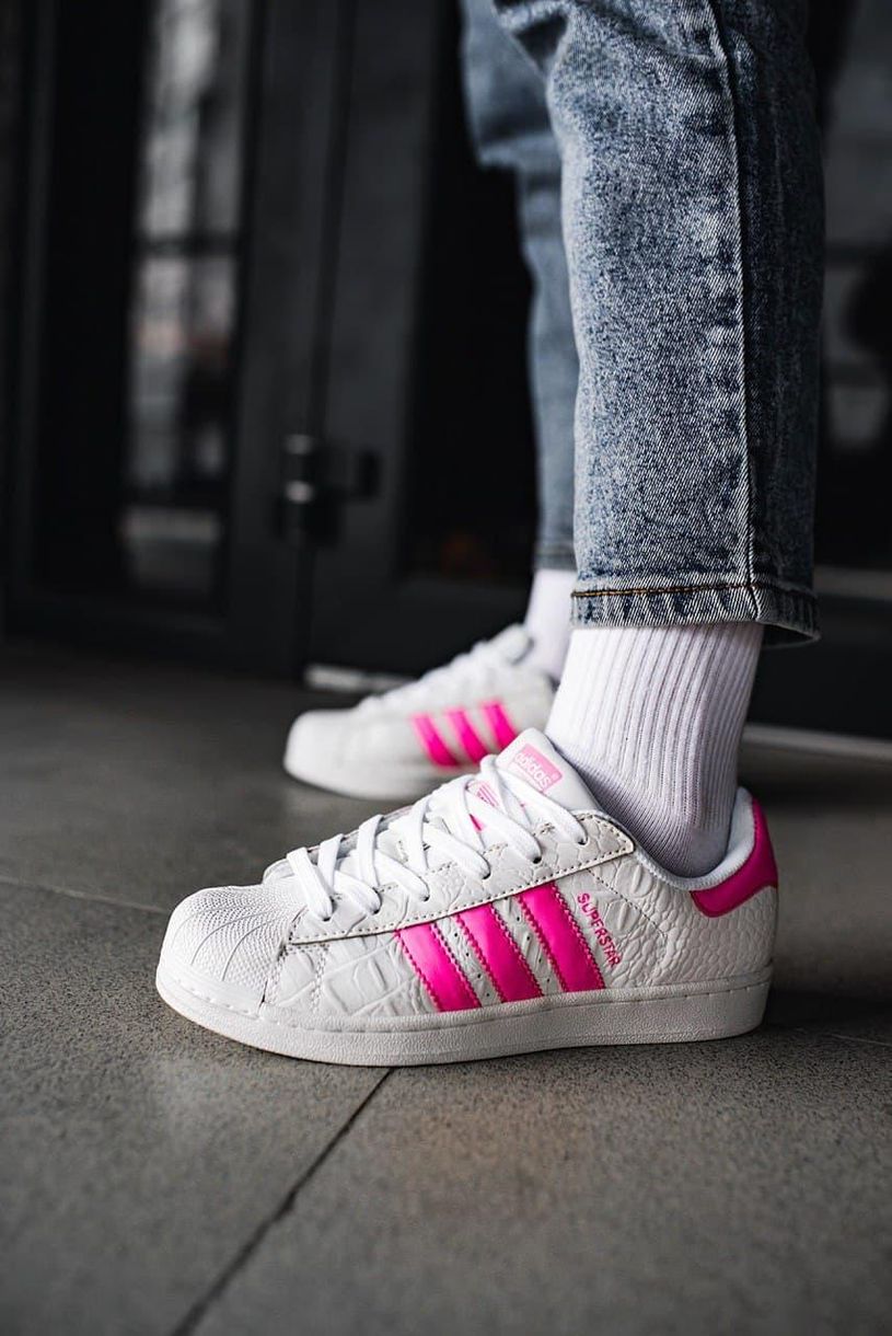 Кроссовки Adidas Superstar White Pink 2891 фото