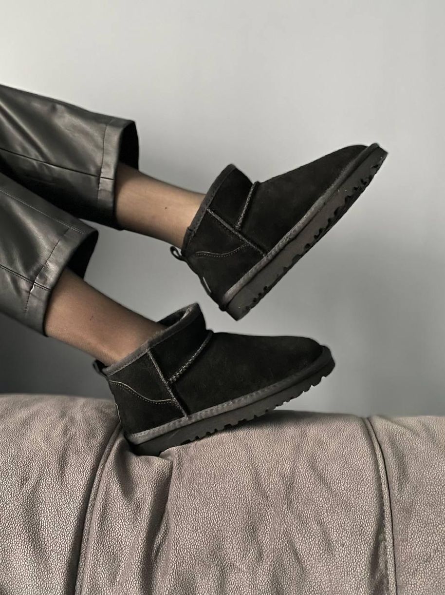 Зимові чоботи UGG Ultra Mini Full Black 4687 фото