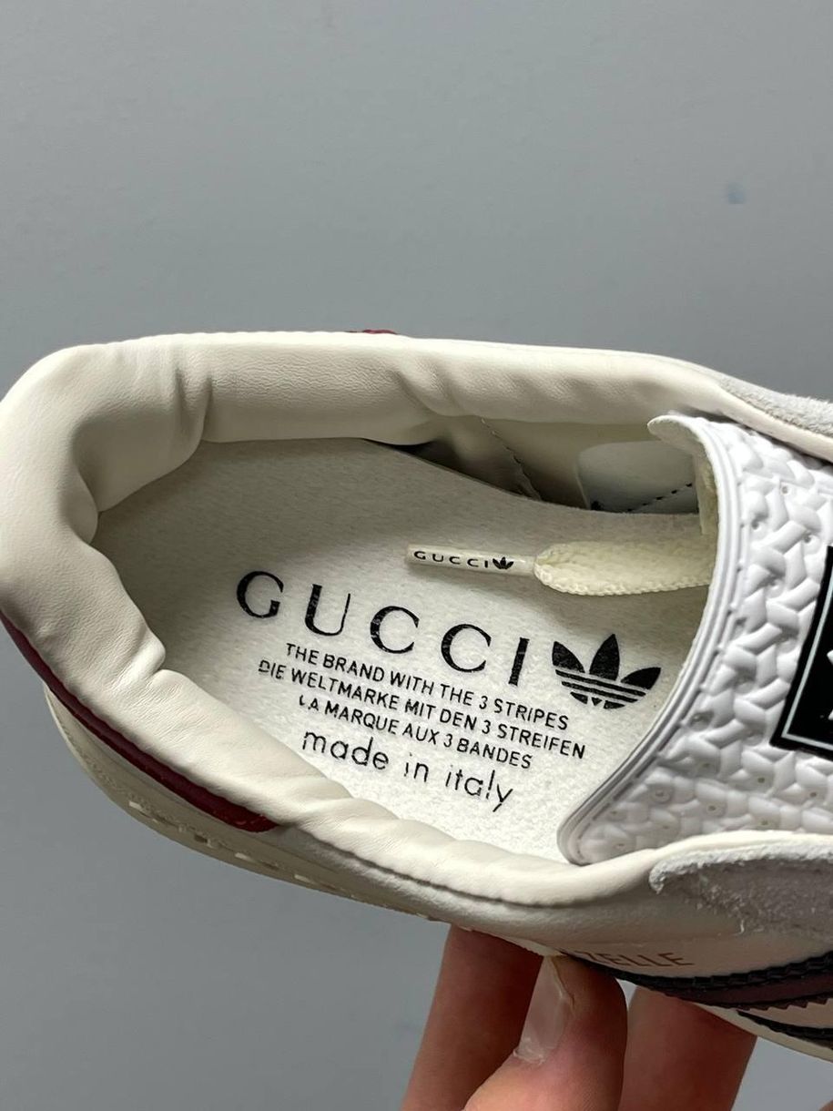 Кроссовки Adidas x Gucci Gazelle White 2285 фото