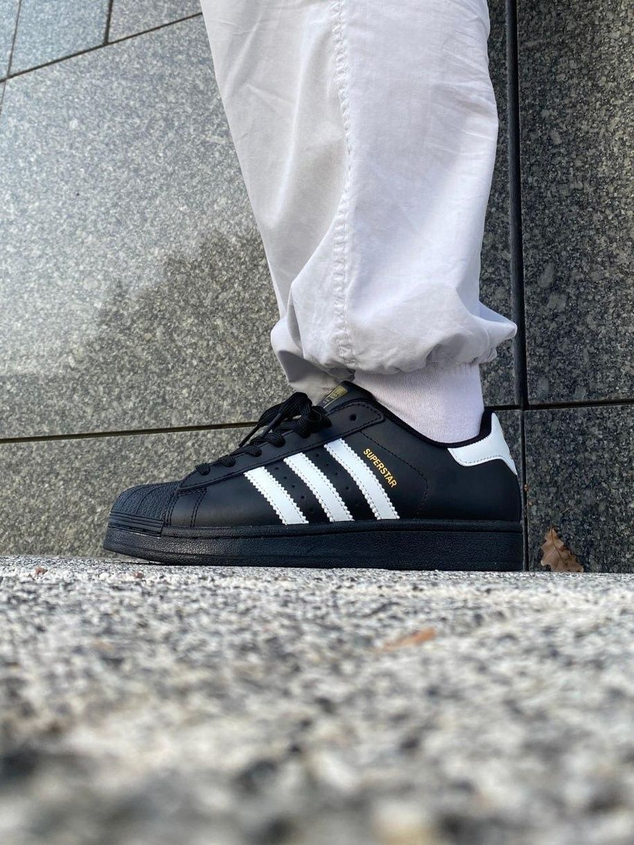 Кроссовки Adidas Superstar Black 9774 фото