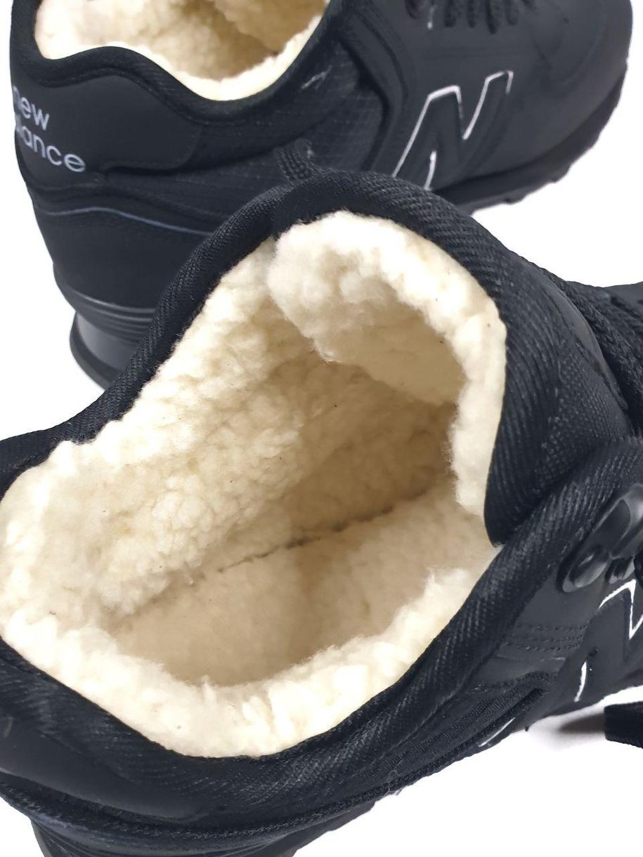 Зимові Кросівки New Balance 574 Boots Winter Leather Black 9998 фото