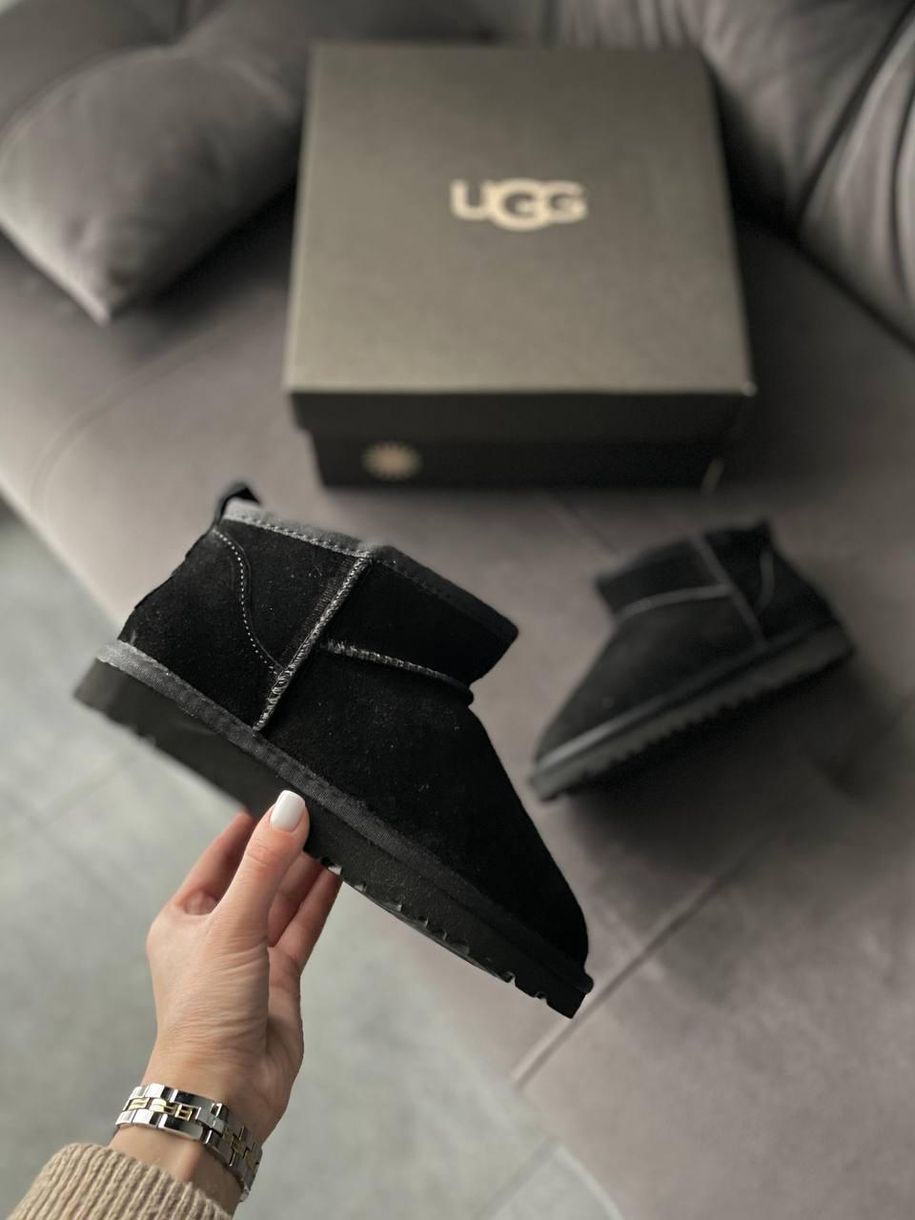 Зимові чоботи UGG Ultra Mini Full Black 4687 фото