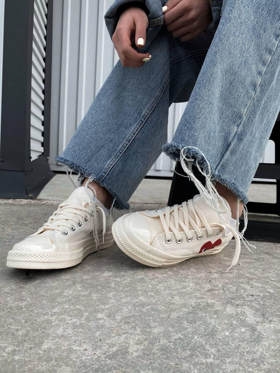 Кеди Converse CDG Low Beige 5596 фото