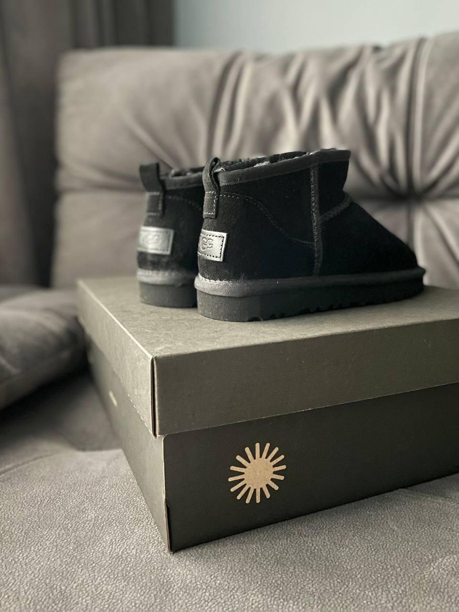 Зимові чоботи UGG Ultra Mini Full Black 4687 фото