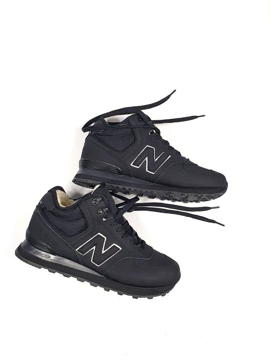 Зимові Кросівки New Balance 574 Boots Winter Leather Black 9998 фото