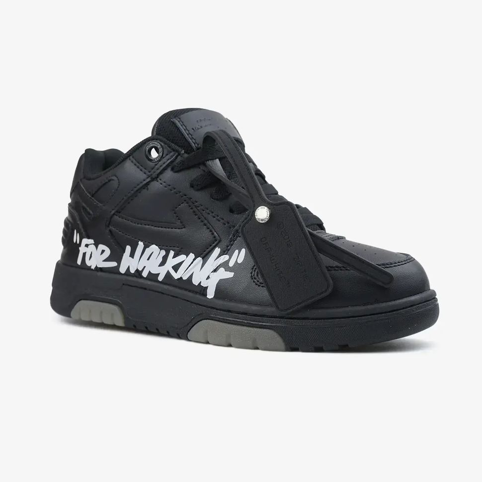 Off-White Out Of Office &ldquo;For Walking&rdquo; Black White Grey, 36